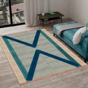 Handmade Cotton Block Printed Dining Area Rug