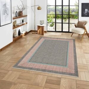 Farmhouse Cotton Black Large Handmade Carpet