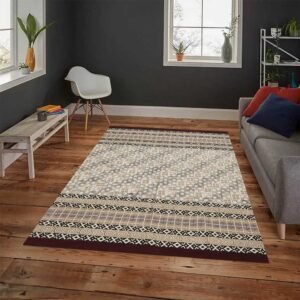 Outdoor Large Carpet Maroon Handmade Area Rug