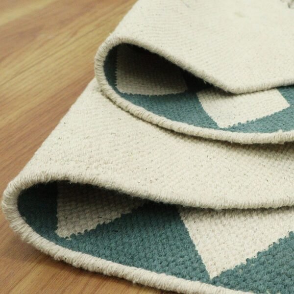 Hand Block Printed Geometric 4x6 Rug - Image 7