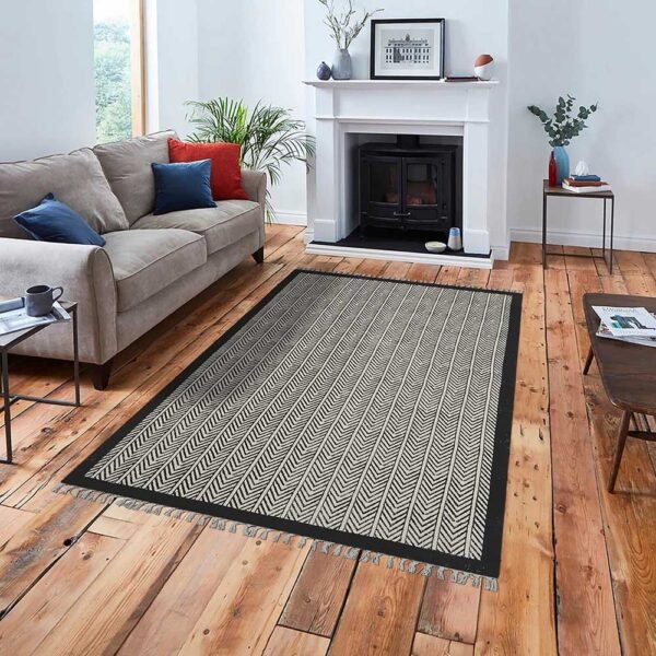 Handmade Rug Block Printed Cotton Large Carpet - Image 2