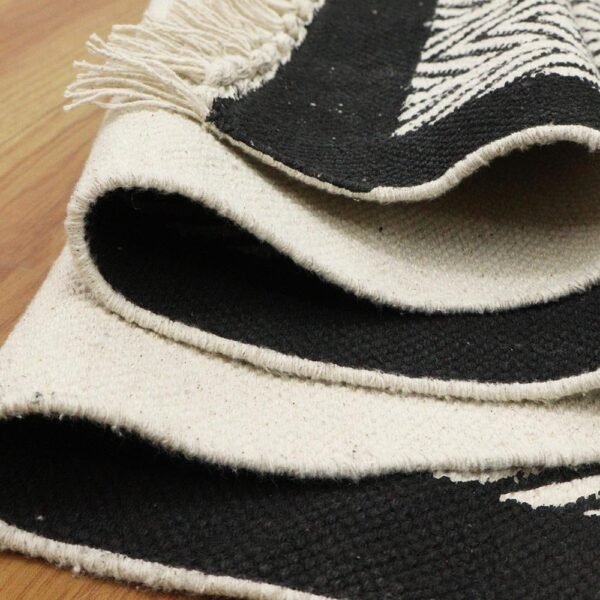 Handmade Rug Block Printed Cotton Large Carpet - Image 6