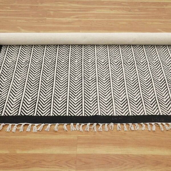 Handmade Rug Block Printed Cotton Large Carpet - Image 7