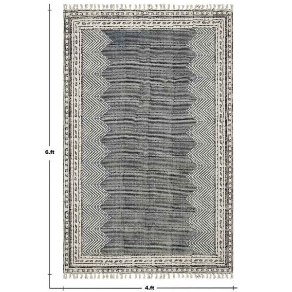 Handmade Large Geometric Hall Area Rug - Image 3