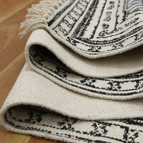 Handmade Large Geometric Hall Area Rug - Image 7