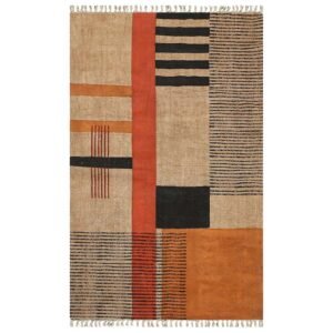 Living Room Decor Handmade Brown Area Dhurrie
