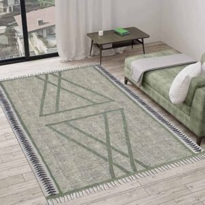 Hand Block Printed Cotton Living Area Rugs