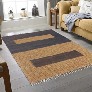 Hand Block Printed Cotton living Area Rug