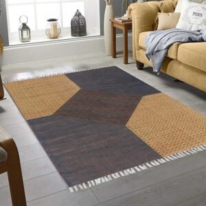 Handmade Block Print Cotton Large Area Rug