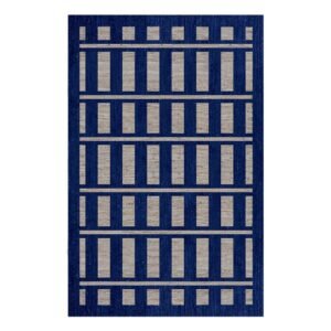 Hand-Braided Blue Jute Rug – Stylish Natural Area Carpet