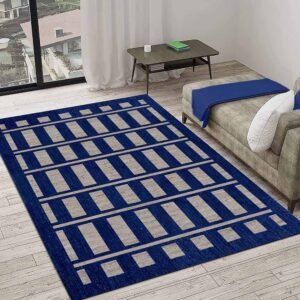 Hand-Braided Blue Jute Rug – Stylish Natural Area Carpet