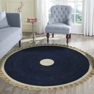 Hand Braided Jute Round Rug Large Carpet