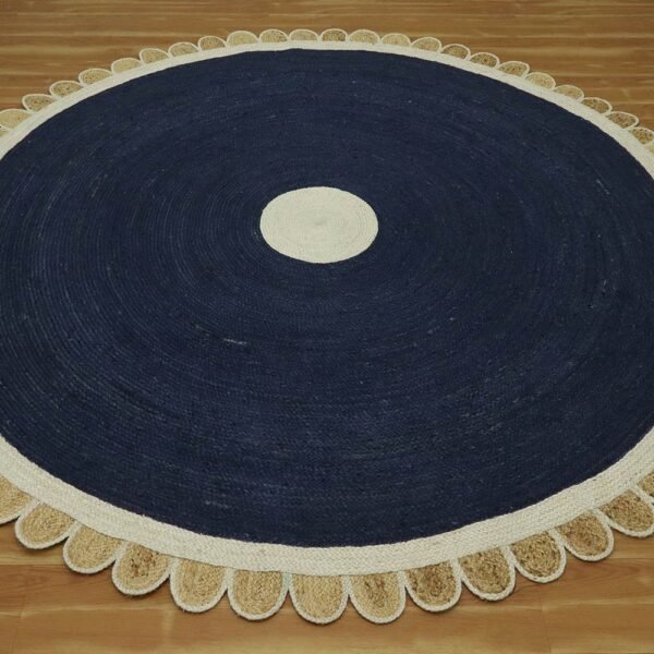 Hand Braided Jute Round Rug Large Carpet - Image 4