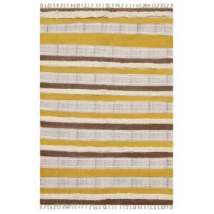 Hand Embroidery 9X12 Handmade Rug Made By Cotton