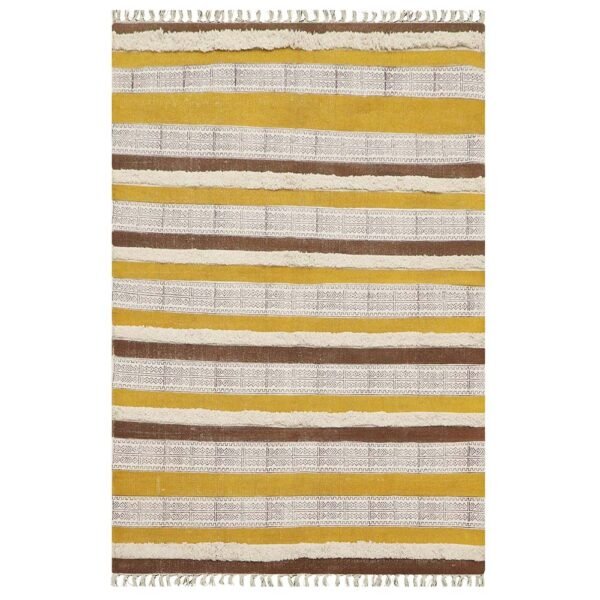 Hand Embroidery 9X12 Handmade Rug Made By Cotton