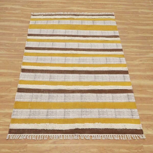 Hand Embroidery 9X12 Handmade Rug Made By Cotton - Image 4