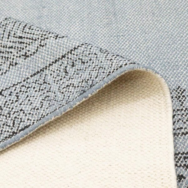 Gray Handmade Large Area Cotton Dhurrie - Image 6