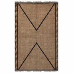 Handmade Brown Cotton Living Room Rug