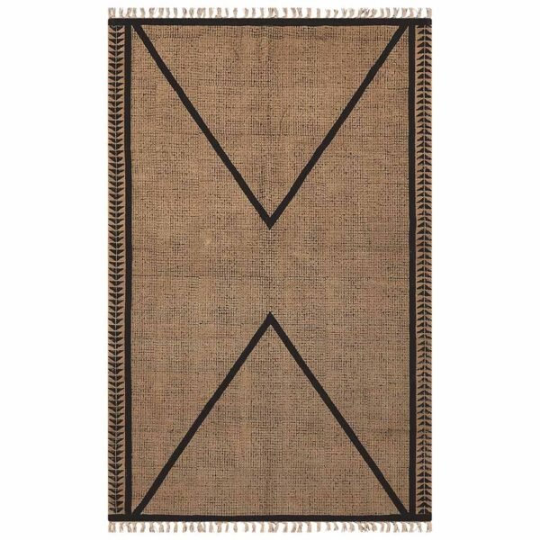 Handmade Brown Cotton Living Room Rug