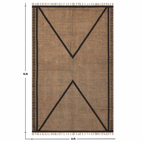 Handmade Brown Cotton Living Room Rug - Image 3