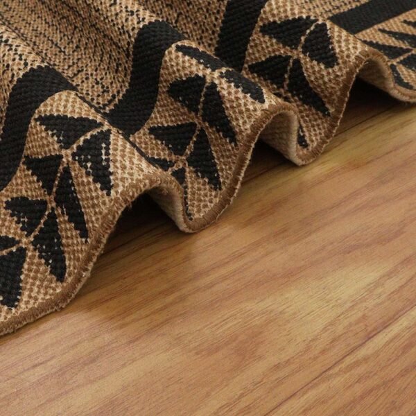 Handmade Brown Cotton Living Room Rug - Image 7