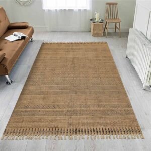 Hand Block Printed Cotton Dining Room Rug