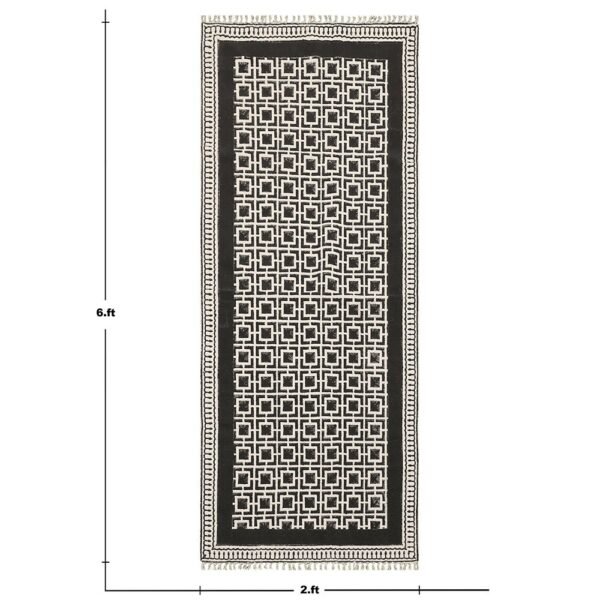 Hand Block Printed Cotton Runner area Rug - Image 3
