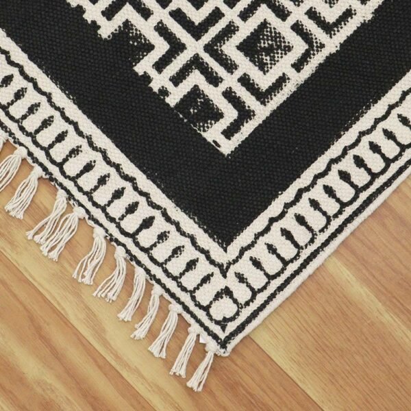 Hand Block Printed Cotton Runner area Rug - Image 5