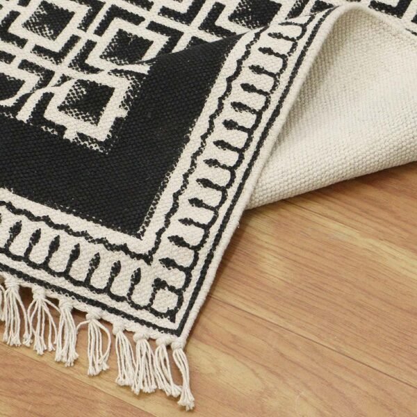 Hand Block Printed Cotton Runner area Rug - Image 6
