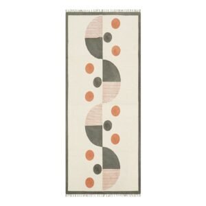 Handmade Block Printed Cotton Entryway Area Rug