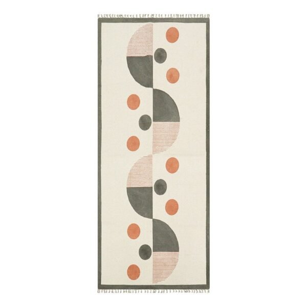Handmade Block Printed Cotton Entryway Area Rug