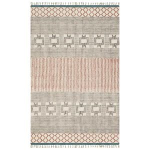 Hand Block Printed Cotton Contemporary Rug