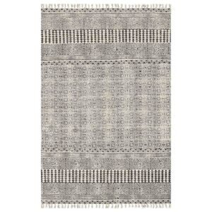Handmade Geometric Black Area Rug