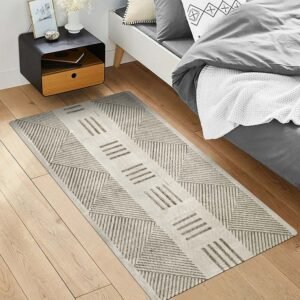 Handmade Gray cotton Interior Decor Rug