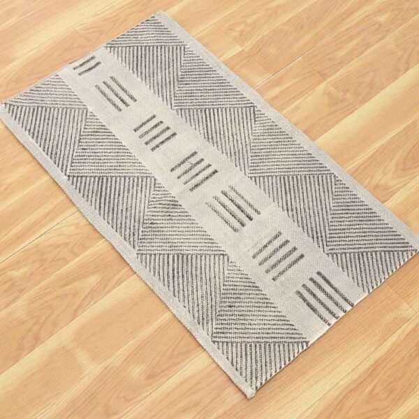 Handmade Gray cotton Interior Decor Rug - Image 4