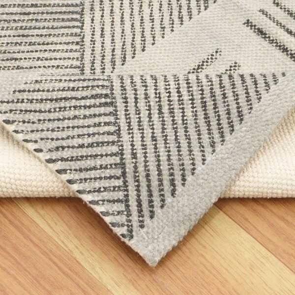 Handmade Gray cotton Interior Decor Rug - Image 6