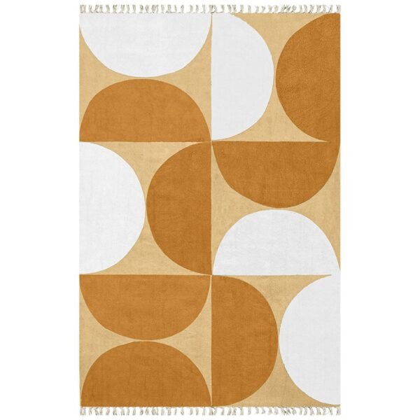 Handmade Printed Cotton Entryway Area Rug