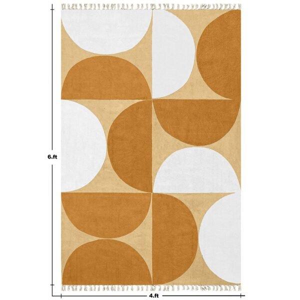 Handmade Printed Cotton Entryway Area Rug - Image 8