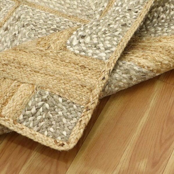 Handmade Beige Area Rug – Perfect for Living Room Elegance - Image 5