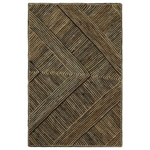 Large Handmade Black Jute Rug