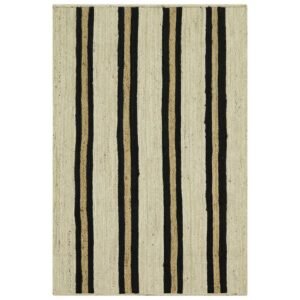 Artisan Hand-Braided White Jute Rug Oversized & Elegant