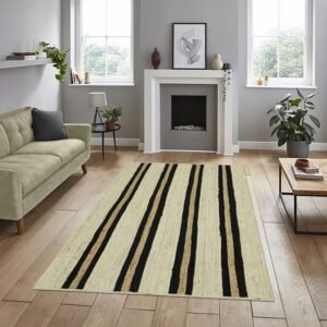 Artisan Hand-Braided White Jute Rug Oversized & Elegant