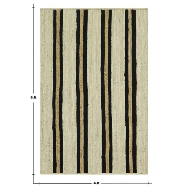 Artisan Hand-Braided White Jute Rug Oversized & Elegant - Image 3