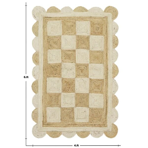 Scalloped Natural Jute Braided Rug Style Home Decor - Image 6
