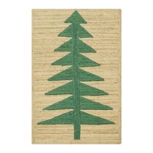 Hand-Braided Natural Jute Rug – Perfect for Christmas Décor