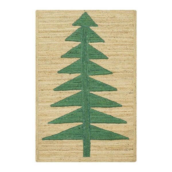 Hand-Braided Natural Jute Rug – Perfect for Christmas Décor