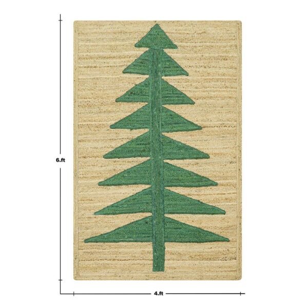 Hand-Braided Natural Jute Rug – Perfect for Christmas Décor - Image 4