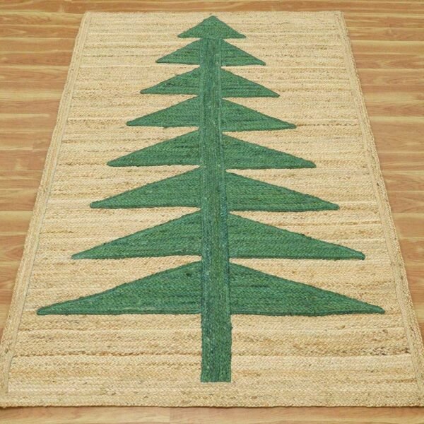 Hand-Braided Natural Jute Rug – Perfect for Christmas Décor - Image 7