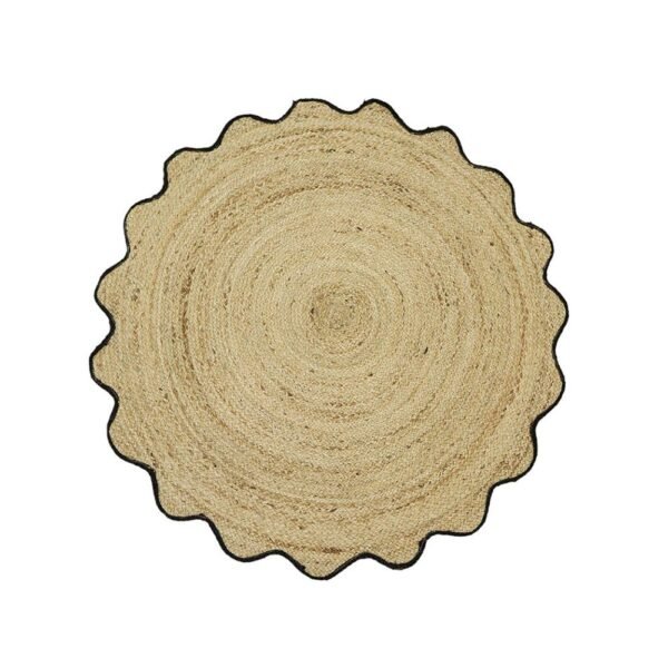 Handmade Beige Solid Jute Area Rug – Perfect for Entryways
