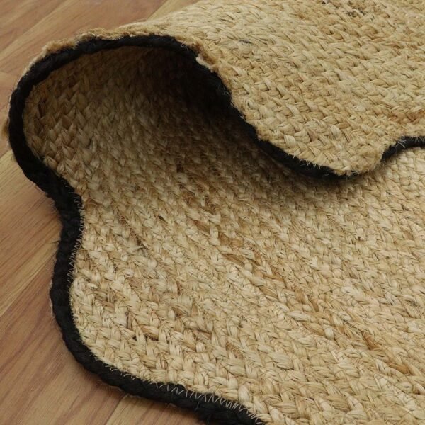 Handmade Beige Solid Jute Area Rug – Perfect for Entryways - Image 5
